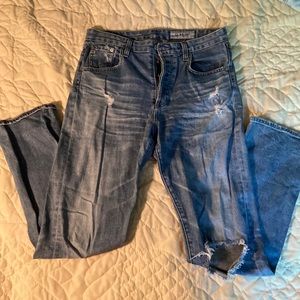 AG-ED Denim 26 R , button fly, distressed jeans